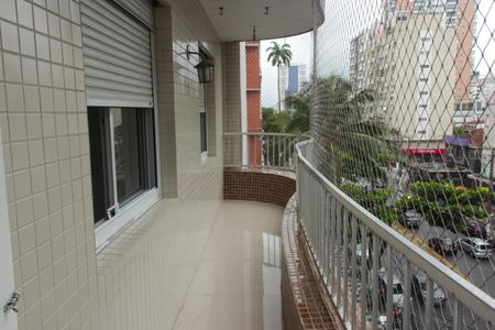 Varanda da Sala de apartamento para alugar com 3 quartos, 150m² em Boqueirão, Santos