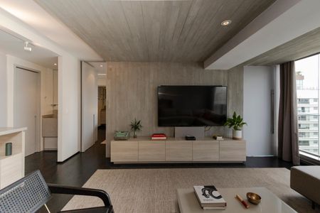 Sala de apartamento à venda com 1 quarto, 84m² em Cidade Monções, São Paulo