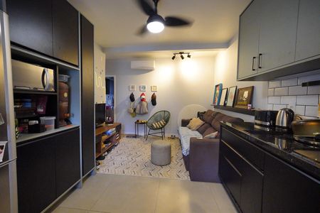 Sala - Cozinha  de apartamento para alugar com 2 quartos, 55m² em Canasvieiras, Florianópolis