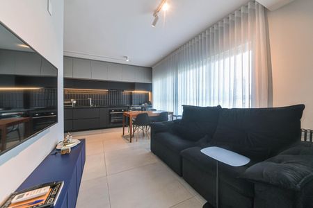 Sala de apartamento à venda com 1 quarto, 57m² em Brooklin, São Paulo