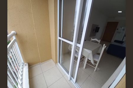 Varanda da Sala de apartamento para alugar com 2 quartos, 46m² em Parque Sao Vicente, São Vicente