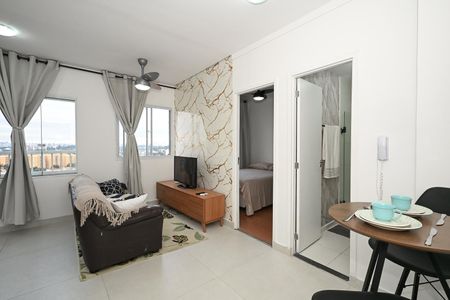 Sala de apartamento à venda com 1 quarto, 104m² em Jardim Monte Kemel, São Paulo