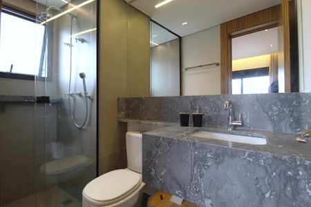 Banheiro da Suíte de apartamento para alugar com 1 quarto, 36m² em Indianópolis, São Paulo