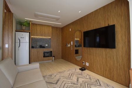 Sala/Cozinha de apartamento para alugar com 1 quarto, 36m² em Indianópolis, São Paulo