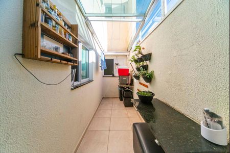 Varanda e Área de Serviço de apartamento à venda com 2 quartos, 55m² em Vila Eldizia, Santo André