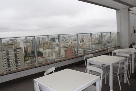 Studio para alugar com 36m², 1 quarto e 1 vagaChurrasqueira