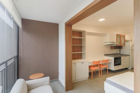 Studio para alugar com 28m², 1 quarto e sem vagaVaranda
