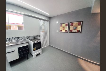 Cozinha de apartamento para alugar com 1 quarto, 65m² em Morro dos Barbosas, São Vicente