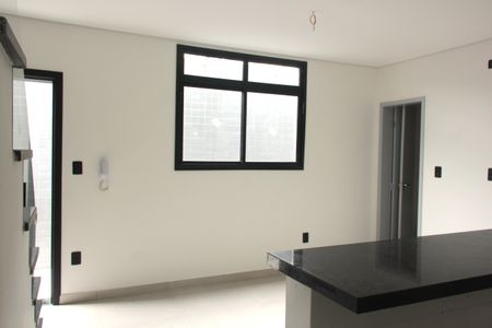 Sala de casa de condomínio para alugar com 2 quartos, 65m² em Macuco, Santos