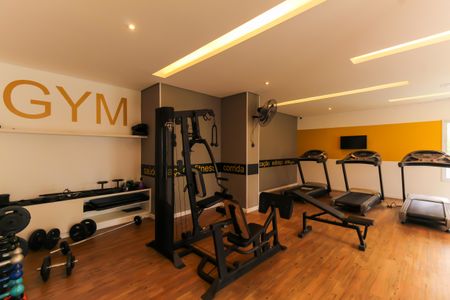 Apartamento para alugar com 38m², 1 quarto e 1 vaga Apartamento para alugar com 38m², 1 quarto e 1 vagaÁrea comum - Academia