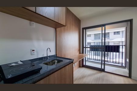 Sala e Cozinha de apartamento para alugar com 1 quarto, 27m² em Pinheiros, São Paulo