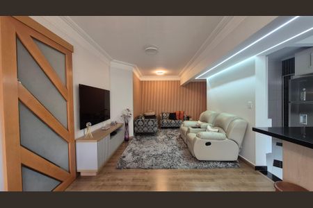 Sala de apartamento à venda com 3 quartos, 110m² em Vila Valparaíso, Santo André