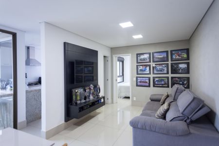 sala de apartamento à venda com 1 quarto, 52m² em Vila Castela, Nova Lima