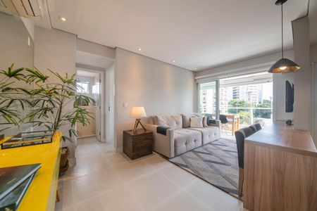 Sala de apartamento para alugar com 1 quarto, 50m² em Campo Belo, São Paulo