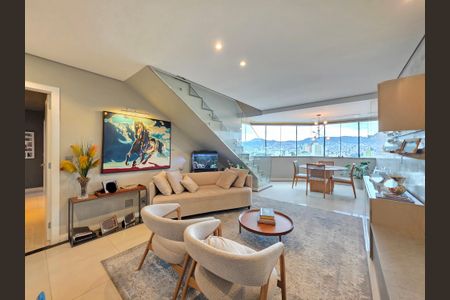 Sala de apartamento à venda com 4 quartos, 350m² em Colégio Batista, Belo Horizonte