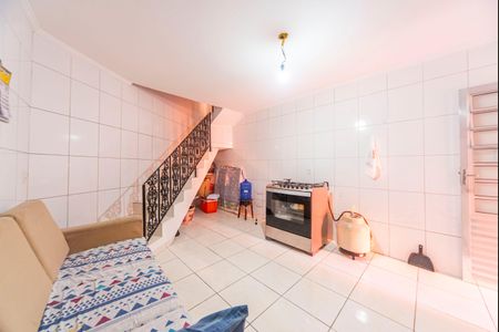 Sala e Cozinha  de casa para alugar com 1 quarto, 30m² em Jardim Irene, Santo André