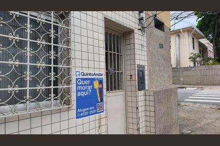 Studio para alugar com 21m², 1 quarto e sem vagaFachada + Plaquinha 