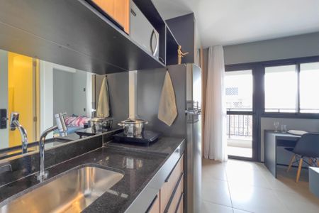Cozinha de kitnet/studio para alugar com 1 quarto, 21m² em Vila Mariana, São Paulo