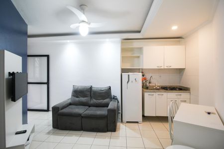 Sala de apartamento para alugar com 1 quarto, 39m² em Indianópolis, São Paulo