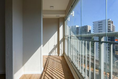 Varanda da Sala de apartamento para alugar com 1 quarto, 38m² em Vila Andrade, São Paulo