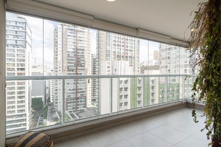 Varanda da Sala de apartamento para alugar com 1 quarto, 49m² em Cerqueira César, São Paulo