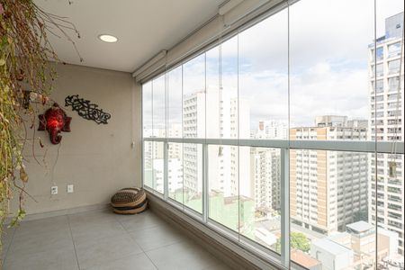 Varanda da Sala de apartamento para alugar com 1 quarto, 49m² em Cerqueira César, São Paulo