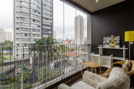 Varanda de kitnet/studio para alugar com 1 quarto, 40m² em Vila Olímpia, São Paulo