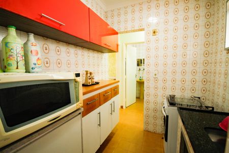 Cozinha de apartamento para alugar com 1 quarto, 53m² em Vila Caiçara, Praia Grande