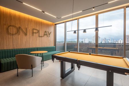 Studio para alugar com 23m², 1 quarto e sem vaga Studio para alugar com 23m², 1 quarto e sem vagaÁrea comum - Sala de Jogos