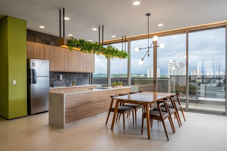 Studio para alugar com 23m², 1 quarto e sem vaga Studio para alugar com 23m², 1 quarto e sem vagaÁrea comum - Salão Gourmet