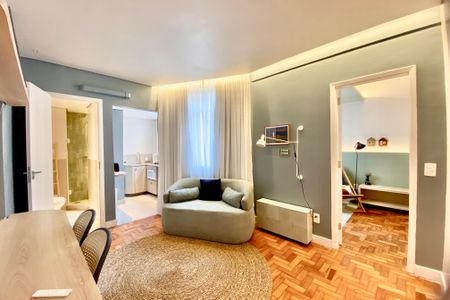 Sala  de apartamento à venda com 1 quarto, 35m² em Copacabana, Rio de Janeiro
