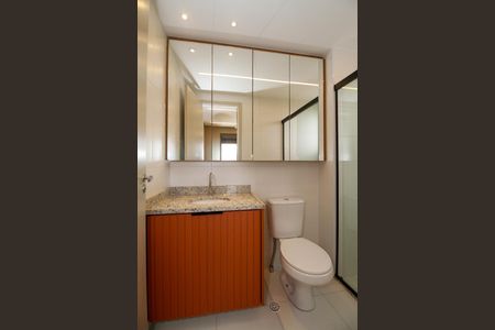 Banheiro da Suíte de kitnet/studio para alugar com 1 quarto, 25m² em Pinheiros, São Paulo