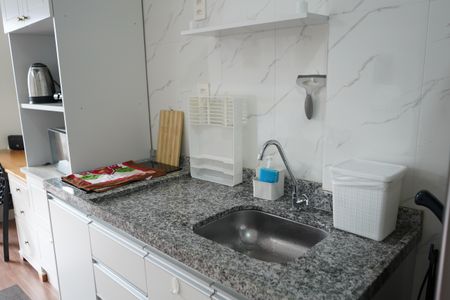 Cozinha de kitnet/studio para alugar com 1 quarto, 29m² em Belenzinho, São Paulo