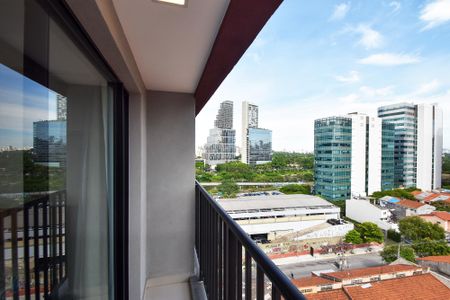 varanda quarto de kitnet/studio à venda com 1 quarto, 24m² em Pinheiros, São Paulo