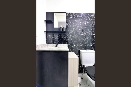 Banheiro Social de kitnet/studio à venda com 1 quarto, 25m² em Vila Campestre, São Bernardo do Campo