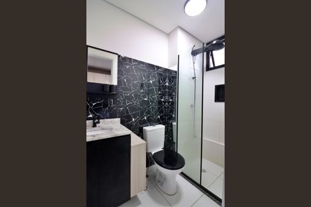 Banheiro Social de kitnet/studio à venda com 1 quarto, 25m² em Vila Campestre, São Bernardo do Campo