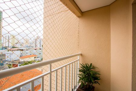 Varanda da sala de apartamento à venda com 2 quartos, 72m² em Vila Príncipe de Gales, Santo André