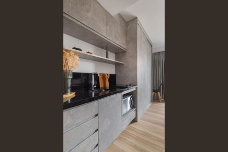 Cozinha de apartamento à venda com 1 quarto, 25m² em Perdizes, São Paulo