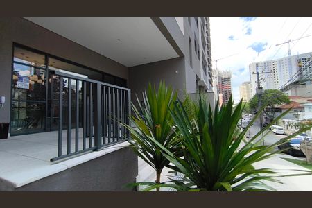 Studio para alugar com 24m², 1 quarto e sem vaga Studio para alugar com 24m², 1 quarto e sem vagaFachada + Plaquinha