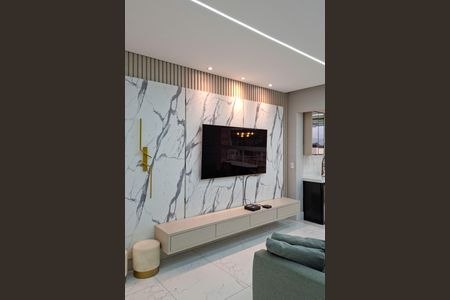 Sala de apartamento para alugar com 3 quartos, 112m² em Canto do Forte, Praia Grande