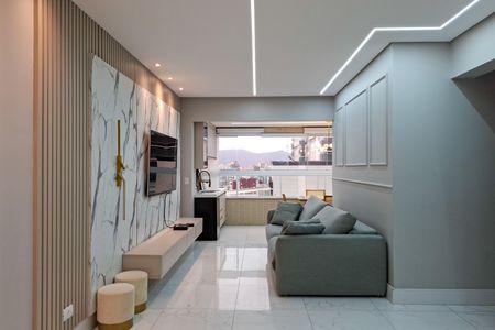 Sala de apartamento para alugar com 3 quartos, 112m² em Canto do Forte, Praia Grande