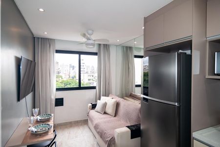 Sala / Cozinha de apartamento à venda com 1 quarto, 25m² em Bela Vista, São Paulo