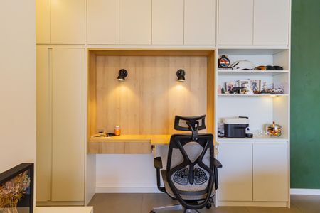 Detalhe Sala de apartamento à venda com 1 quarto, 46m² em Campo Belo, São Paulo