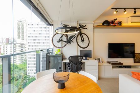 Varanda de apartamento à venda com 1 quarto, 46m² em Campo Belo, São Paulo