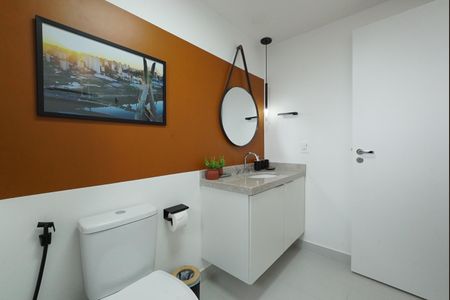 Banheiro de kitnet/studio para alugar com 1 quarto, 26m² em Ipiranga, São Paulo