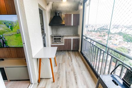 Varanda gourmet de apartamento à venda com 3 quartos, 80m² em Chácara Agrindus, Taboão da Serra
