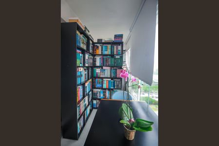 Varanda da Sala de kitnet/studio à venda com 1 quarto, 40m² em Panamby, São Paulo