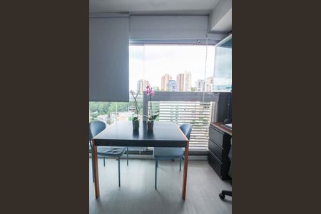 Varanda da Sala de kitnet/studio à venda com 1 quarto, 40m² em Panamby, São Paulo