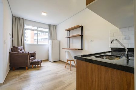 Sala/Cozinha de apartamento para alugar com 1 quarto, 25m² em Pinheiros, São Paulo
