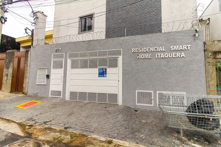 Studio para alugar com 25m², 1 quarto e sem vagaFachada + Placa